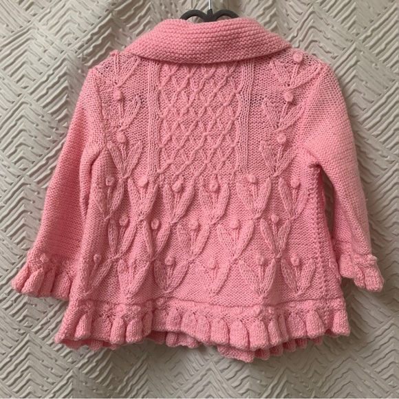 Handmade girls wool cardigan size 3T - Picture 2 of 4